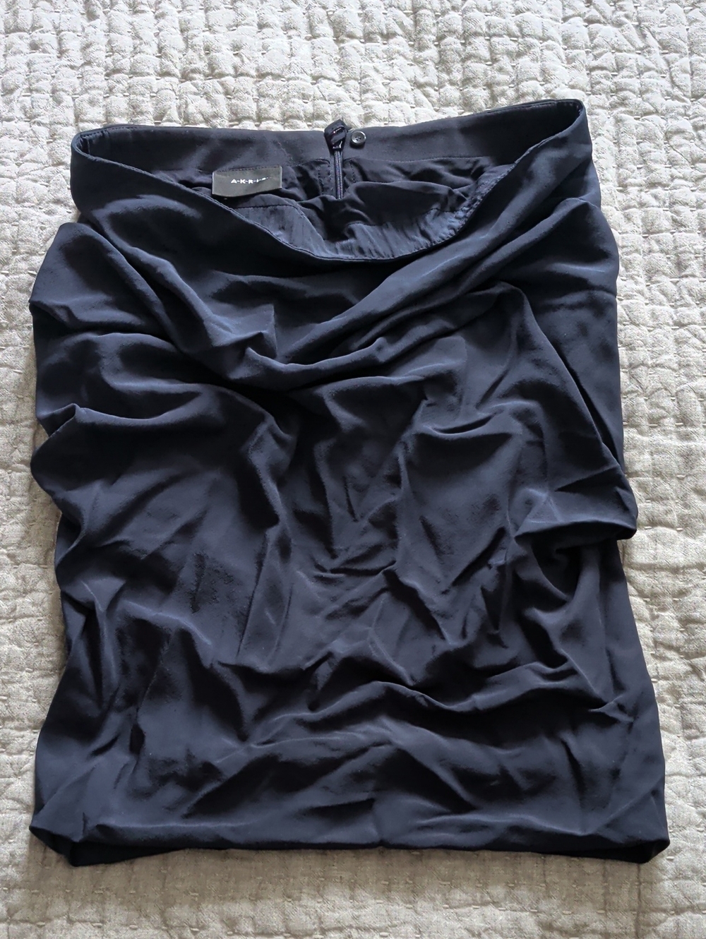Akris Silk Draped Pencil Skirt Size 8